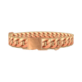 Rose Gold Chain Dog Collar - metal rose gold
