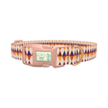 Geometric Rhombus Dog Collar - plastic rose gold