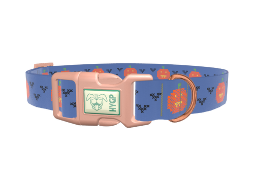 Pumpkin Cross Stitch Dog Collar