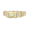 Tribal Diamond Stripe Dog Collar - plastic gold