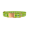 Clover Heart Dog Collar - metal rose gold