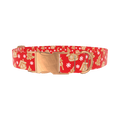 Gingerbread Reindeer Dog Collar - metal rose gold