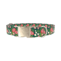 Tropical Floral Dog Collar - metal gold