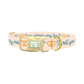 Phrase Heart Dog Collar - plastic gold