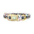 Bone Pattern Dog Collar - plastic gold