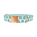 Teal Easter Egg Pattern Dog Collar - metal rose gold