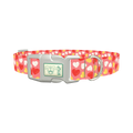 Sweetheart Pattern Dog Collar - plastic silver