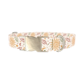 Bohemian Sun and Feather Dog Collar - metal silver