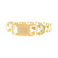 Floral Leaf Dog Collar - plastic gold
