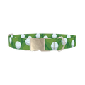 Golf Course Dog Collar - metal silver