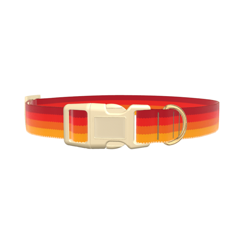 Retro Hexagon Dog Collar - plastic silver