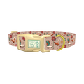 Christmas Poinsettia Dog Collar - plastic gold