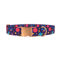 Cosmic Space Dog Collar - metal rose gold