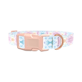 Pastel Tie-Dye Dog Collar - plastic gold