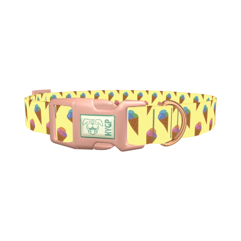 Ice Cream Cone Dog Collar - plastic rose gold
