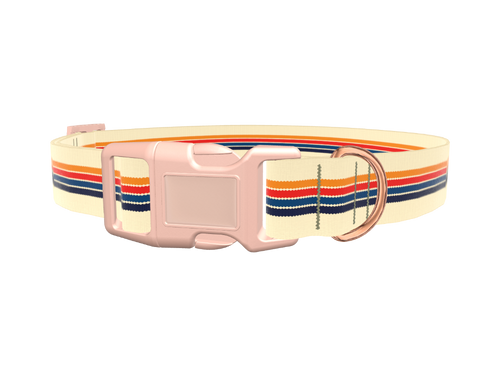 Colorful Stripe Hexagon Dog Collar