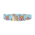 Geometric Chessboard Dog Collar - metal silver