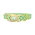 Four Leaf Clover Dog Collar - plastic gold