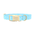 White Heart Pattern Dog Collar - plastic silver