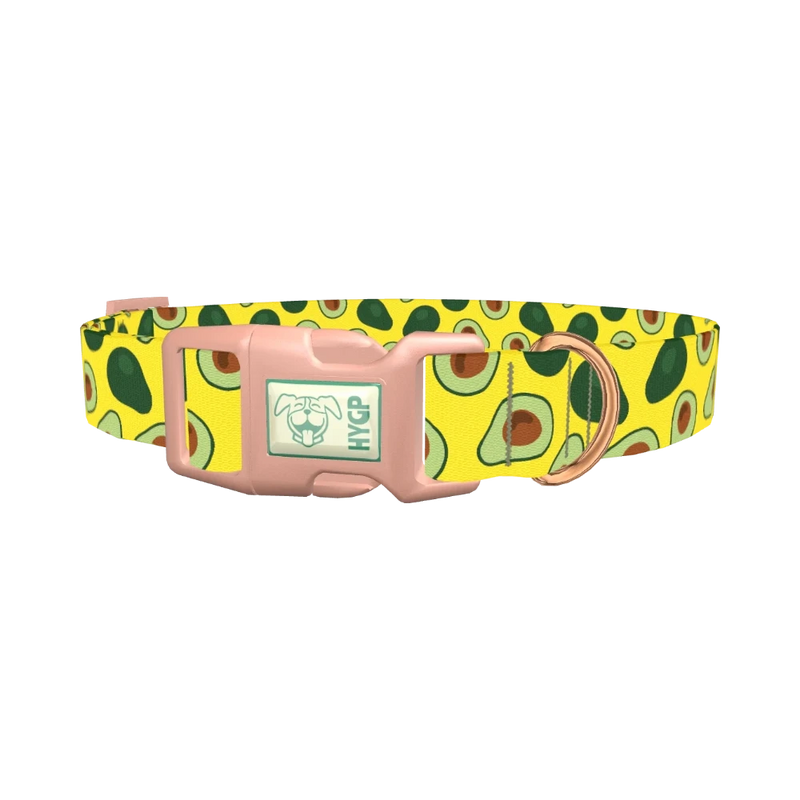 Avocado Fruit Dog Collar - plastic rose gold
