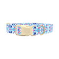 Color Splash Tie-Dye Dog Collar - plastic silver