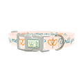 Phrase Heart Dog Collar - plastic rose gold