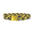 Yellow Grey Camouflage Dog Collar - metal gold