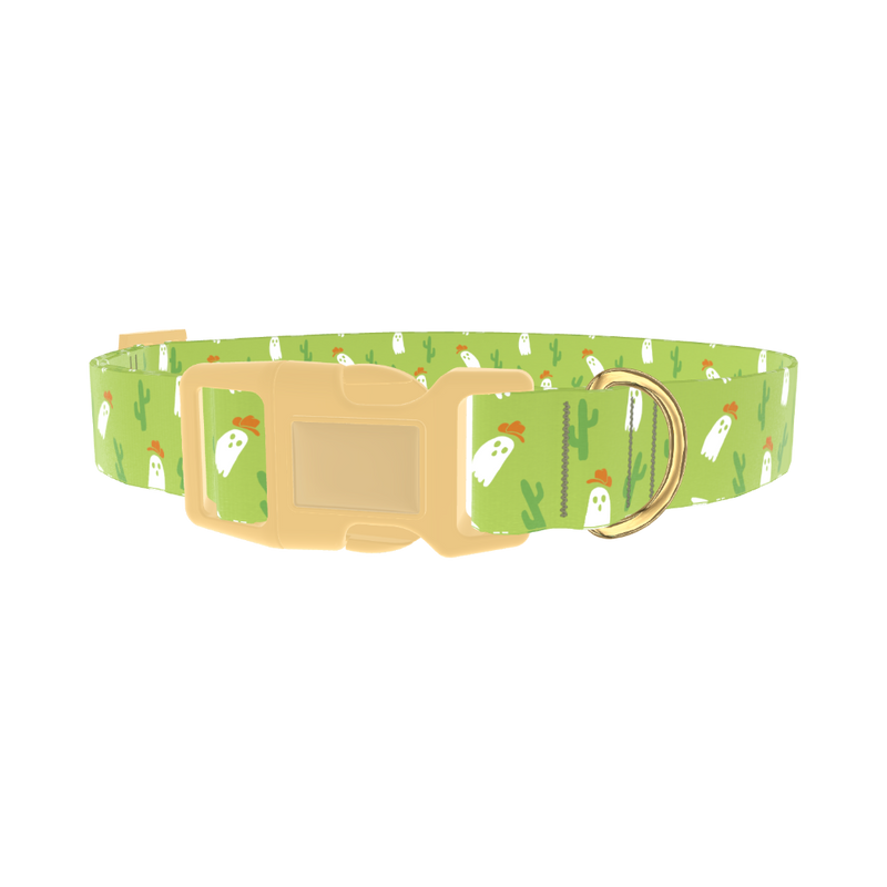Western Ghost Dog Collar - plastic gold