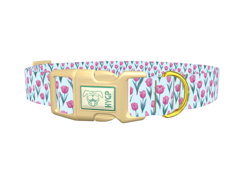 Floral Tulip Dog Collar