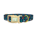 Alien Space Adventure Dog Collar - plastic gold