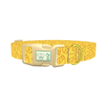 Cheese Slice Pattern Dog Collar - plastic gold