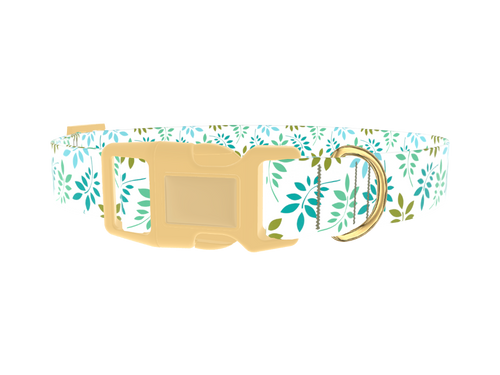 Leaf Pattern Dog Collar