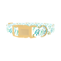 Leaf Pattern Dog Collar - plastic gold