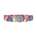 Abstract Paint Splatter Dog Collar - metal silver