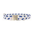 Dinosaur Heart Dog Collar - metal silver