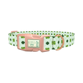 Dotted Clover Line Dog Collar - plastic rose gold