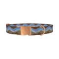 Geometric Landscape Dog Collar - metal rose gold
