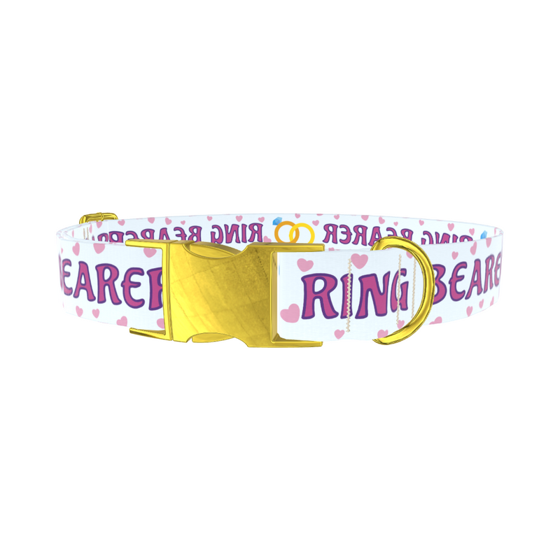 Wedding Ring Heart Dog Collar