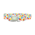 Candy Heart Dog Collar - plastic silver