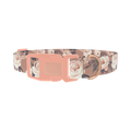 Floral Roses Dog Collar - plastic rose gold