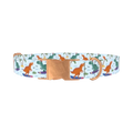 Dinosaur Surf Dog Collar - metal rose gold