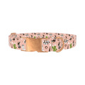 Western Boots and Hats Dog Collar - metal rose gold