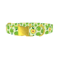 Green Apple Dog Collar - metal gold
