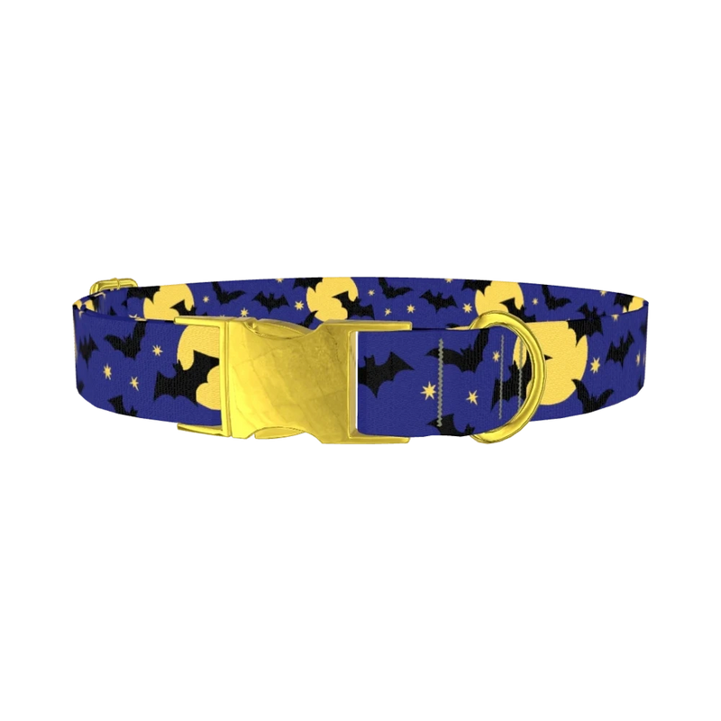 Halloween Night Dog Collar - metal gold
