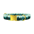 Forest Mountain Dog Collar - metal gold