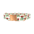 Christmas Mistletoe Dog Collar - metal rose gold