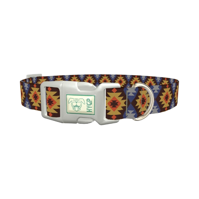 Geometric Star Dog Collar - plastic silver