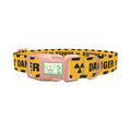 Hazard Warning Dog Collar - plastic rose gold