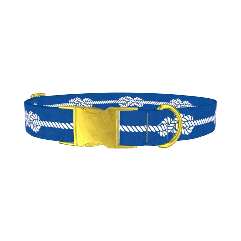 Nautical Knot Dog Collar - metal gold