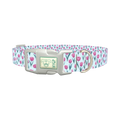 Floral Tulip Dog Collar - plastic silver